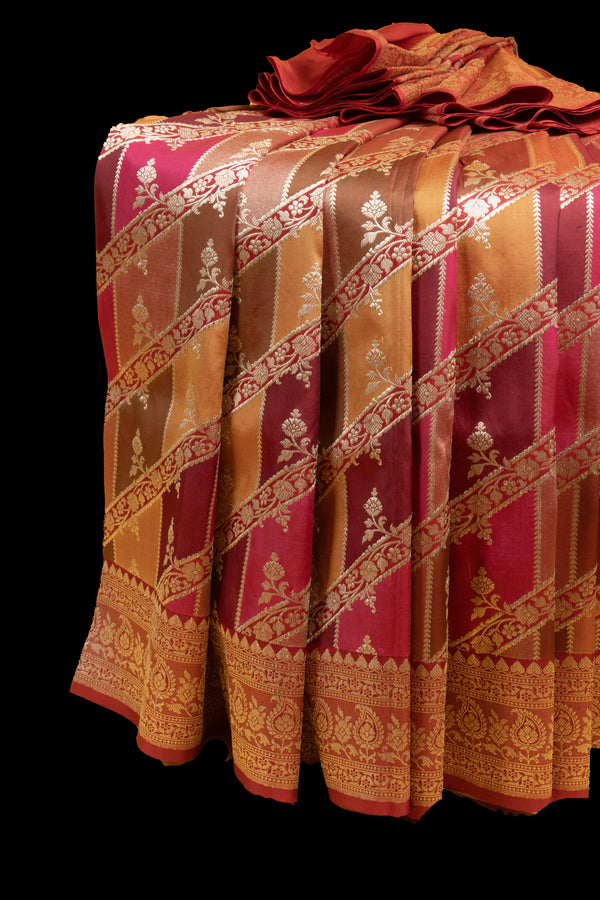 Multicoloured Rangkat Kadwa Jungla Saree