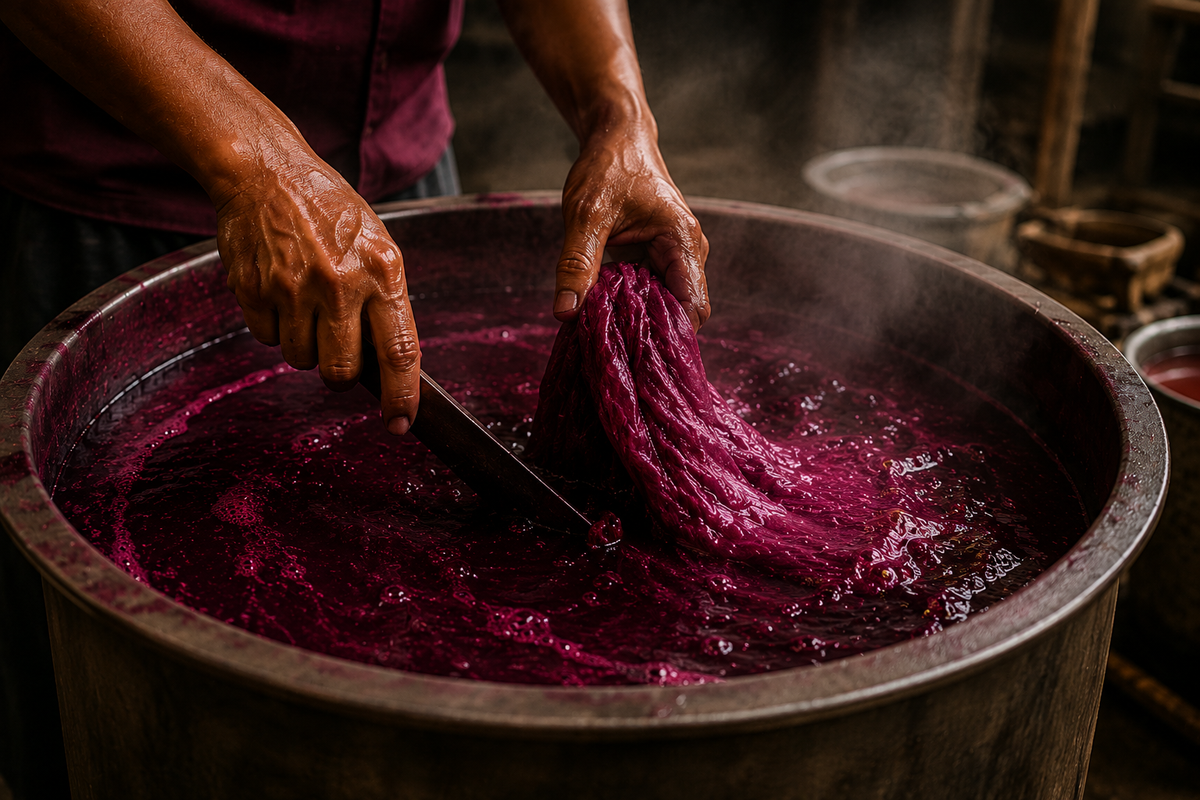 Saree dyeing process
